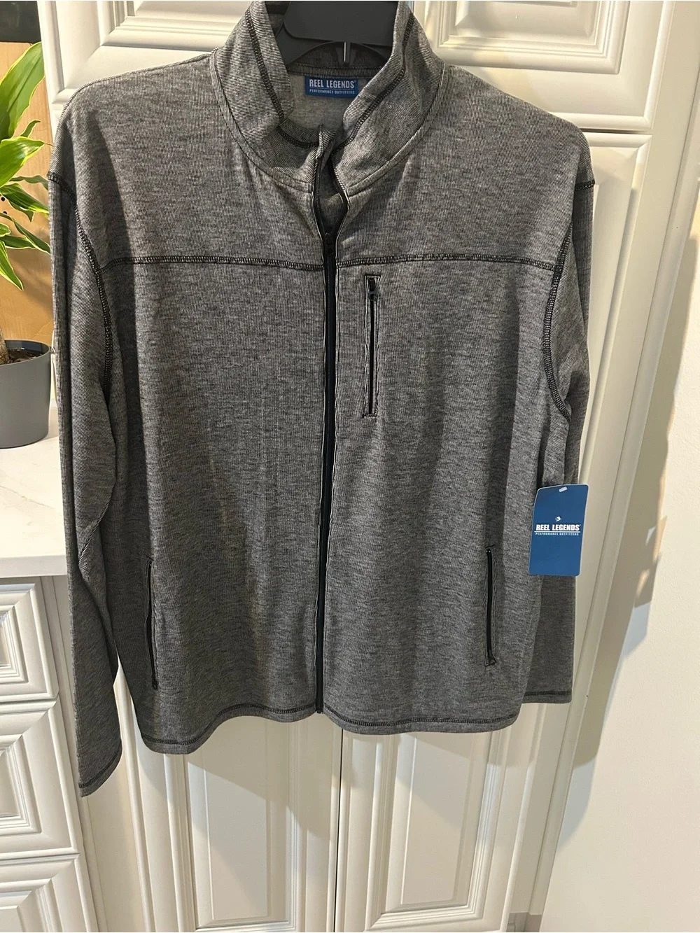 Reel Legends Gray Heather Full-Zip Performance Jacket